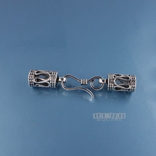 Antiqued sterling silver wave - silver,